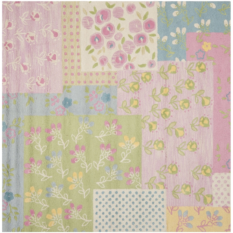 Safavieh 7' Square Hand Tufted Rug in Pink