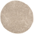 Safavieh Shag 8' Round Hand Tufted Acrylic Rug in Taupe