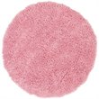 Safavieh Shag 8' Round Hand Tufted Acrylic Rug in Pink