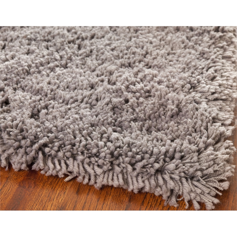 Safavieh Shag 9' Square Hand Tufted Acrylic Rug in Ivory