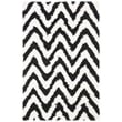 Safavieh Shag 3' X 5' Hand Tufted Acrylic Rug in Ivory and Black