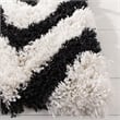Safavieh Shag 3' X 5' Hand Tufted Acrylic Rug in Ivory and Black