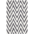 Safavieh Shag 4' X 6' Hand Tufted Acrylic Rug in Ivory and Gray