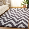 Safavieh Shag 4' X 6' Hand Tufted Acrylic Rug in Ivory and Gray