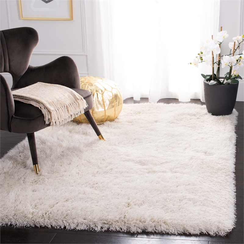 Safavieh Venice Shag 2' X 3' Hand Tufted Rug in Pearl
