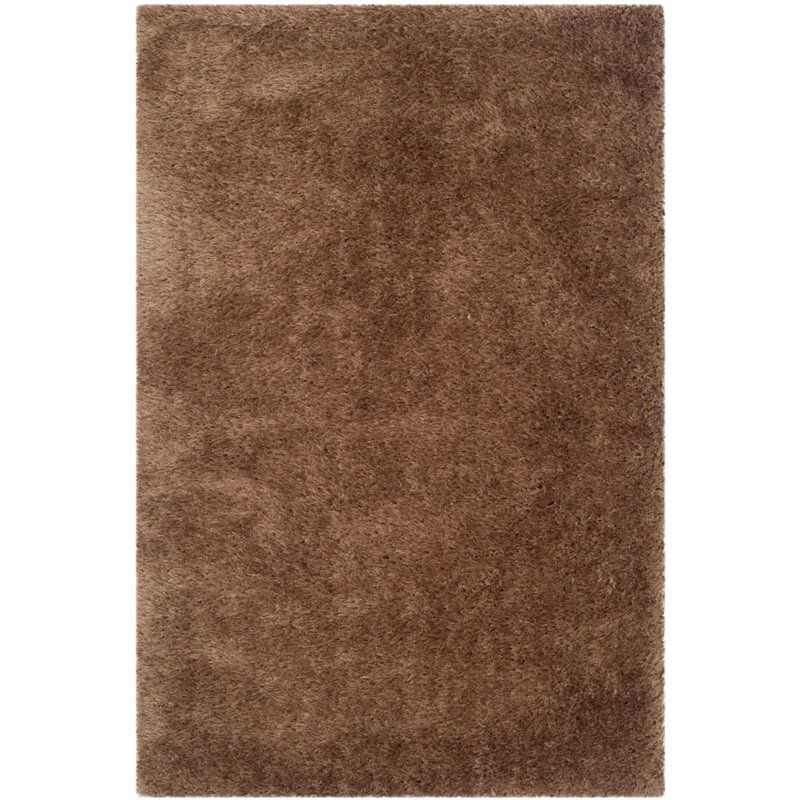 Safavieh Venice Shag 5' X 8' Hand Tufted Rug in Taupe