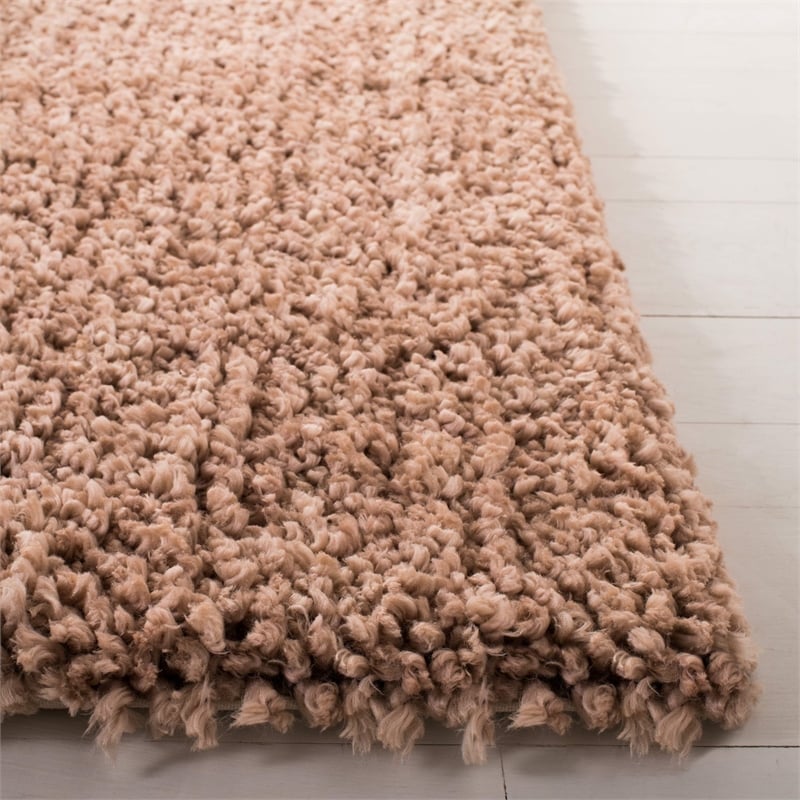 Safavieh Popcorn Shag 4' X 6' Hand Tufted Polyester Rug in Beige