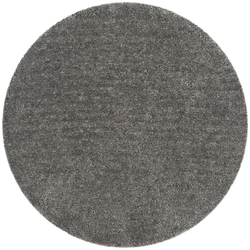 Safavieh Popcorn Shag 6' Round Hand Tufted Rug in Beige