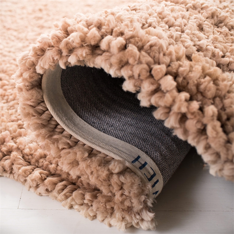 Safavieh Popcorn Shag 8' X 10' Hand Tufted Polyester Rug in Beige