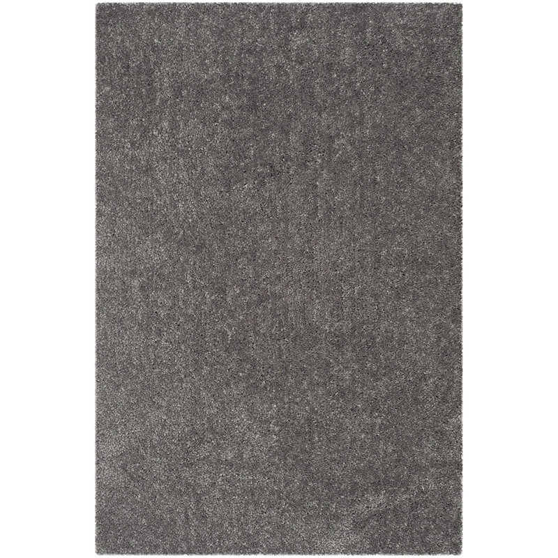 Safavieh Popcorn Shag 6' X 9' Hand Tufted Polyester Rug in Silver