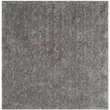 Safavieh Popcorn Shag 6' Square Hand Tufted Rug in Silver
