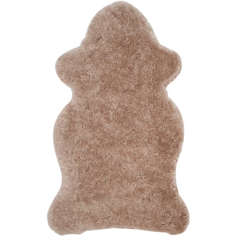 Safavieh Arctic Shag 5' X 7' Hand Tufted Polyester Rug in Taupe
