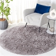 Safavieh Arctic Shag 5' Round Hand Tufted Rug in Gray