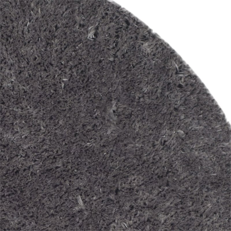 Safavieh Arctic Shag 5' Round Hand Tufted Rug in Gray