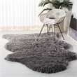 Safavieh Arctic Shag 5' Square Hand Tufted Rug in Gray