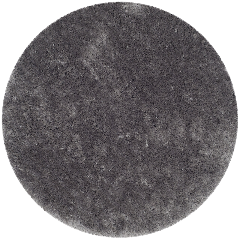 Safavieh Arctic Shag 5' Round Hand Tufted Rug in Pink