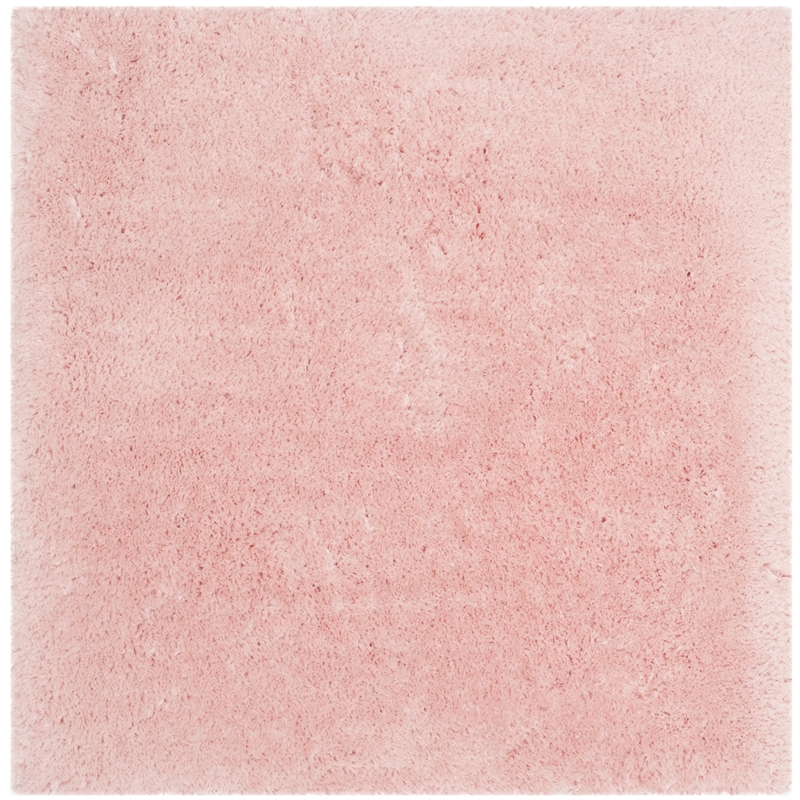 Safavieh Arctic Shag 5' Square Hand Tufted Rug in Pink