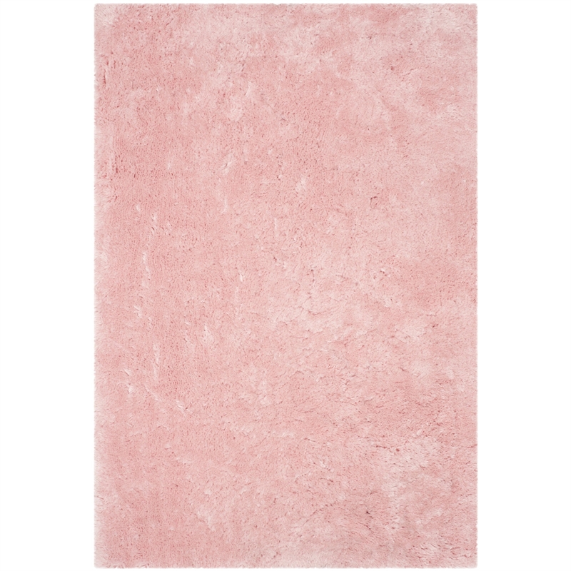 Safavieh Arctic Shag 6' X 9' Hand Tufted Polyester Rug in Pink