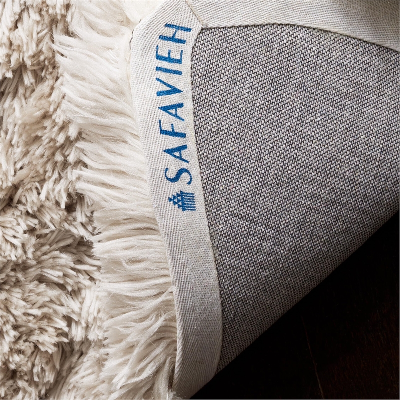 Safavieh Arctic Shag 5' Square Hand Tufted Rug in Beige