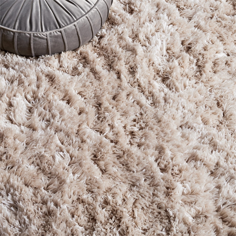 Safavieh Arctic Shag 5' Square Hand Tufted Rug in Beige