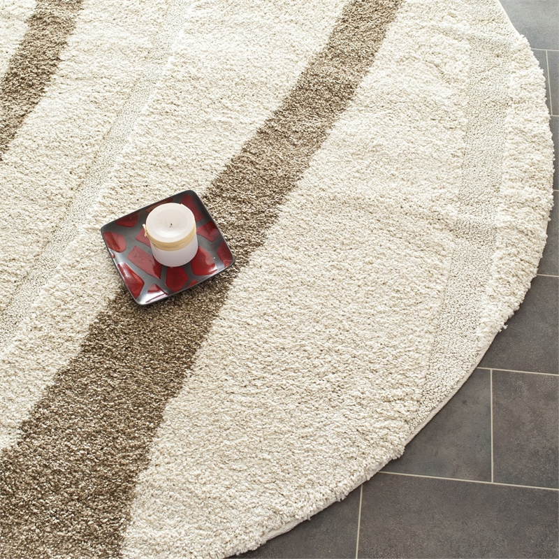 Safavieh Florida Shag 4' Round Power Loomed Rug