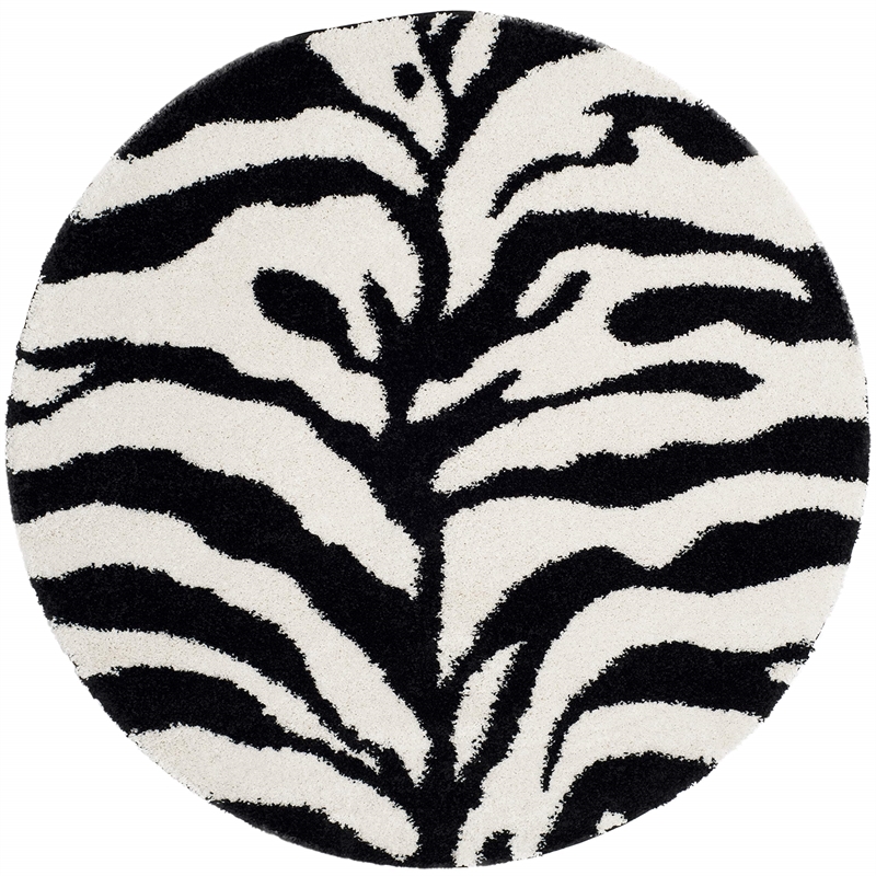 Safavieh Florida Shag 5' Round Power Loomed Rug