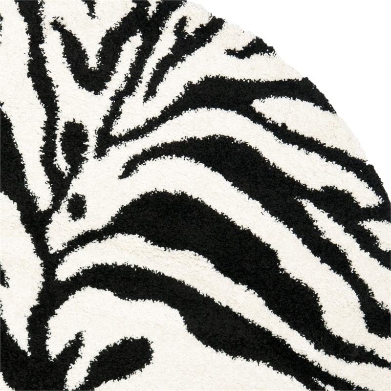 Safavieh Florida Shag 5' Round Power Loomed Rug