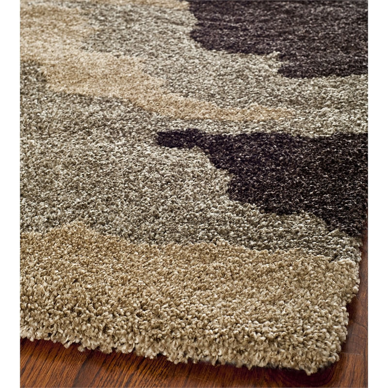 Safavieh Florida Shag 4' Square Power Loomed Rug in Beige