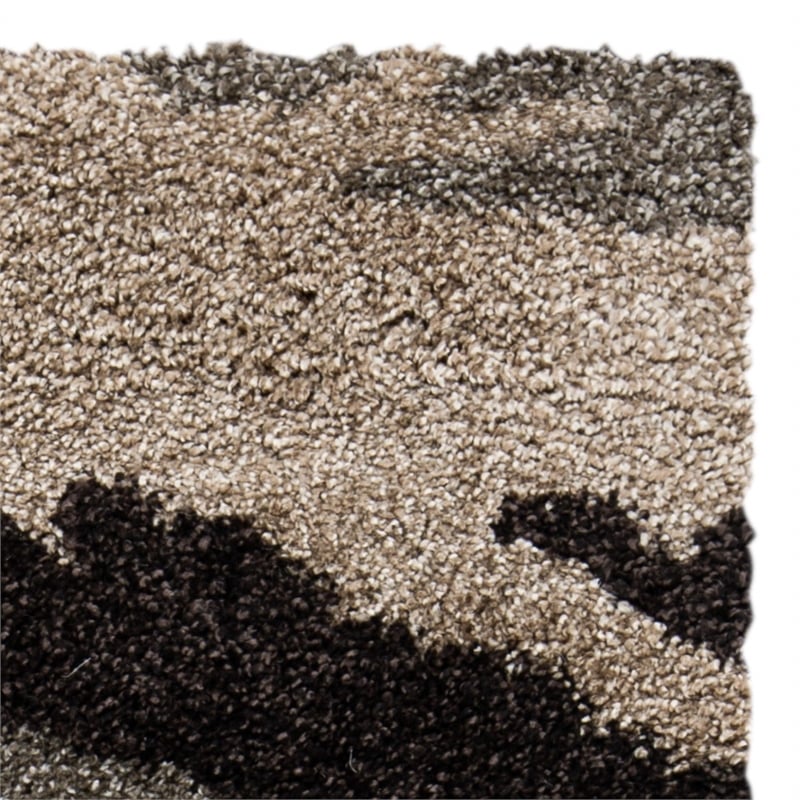 Safavieh Florida Shag 5' Square Power Loomed Rug in Beige