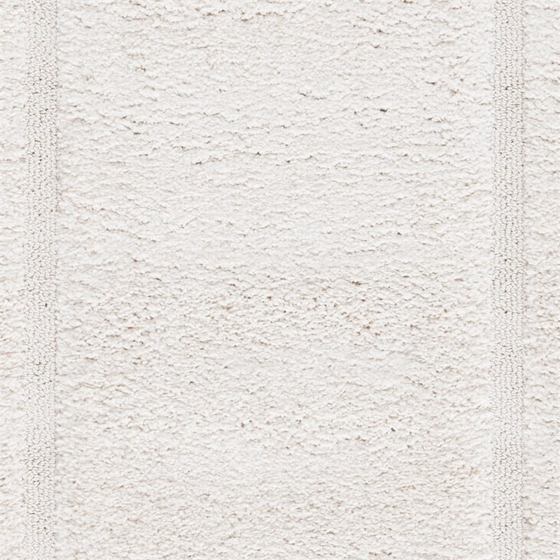 Safavieh Florida Shag 6' X 9' Power Loomed Rug in Creme and Creme