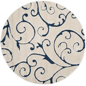 Safavieh Florida Shag 6'7&quot Round Power Loomed Rug