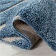 Safavieh Florida Shag 4' X 6' Power Loomed Rug in Dark Blue and Cream