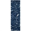 Safavieh Florida Shag 4' X 6' Power Loomed Rug in Dark Blue and Cream