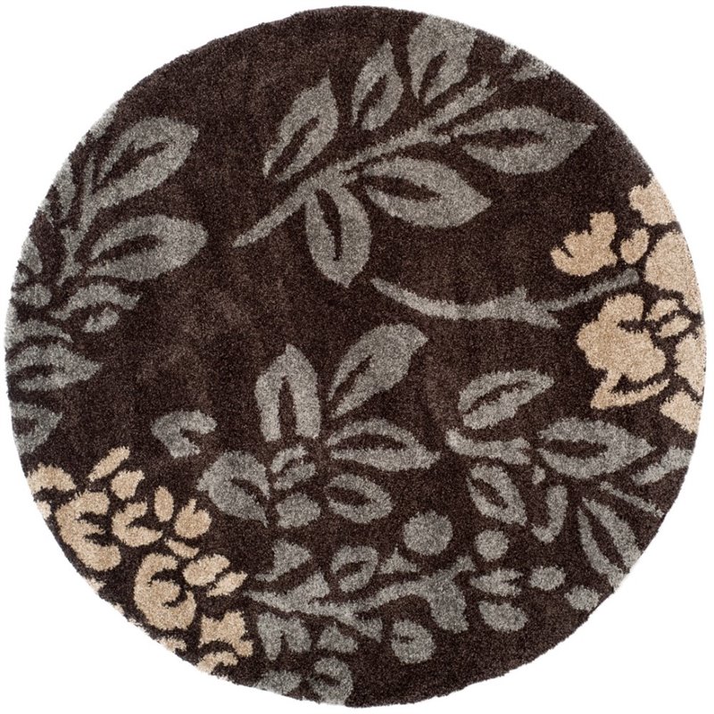 Safavieh Florida Shag 4' Round Power Loomed Rug