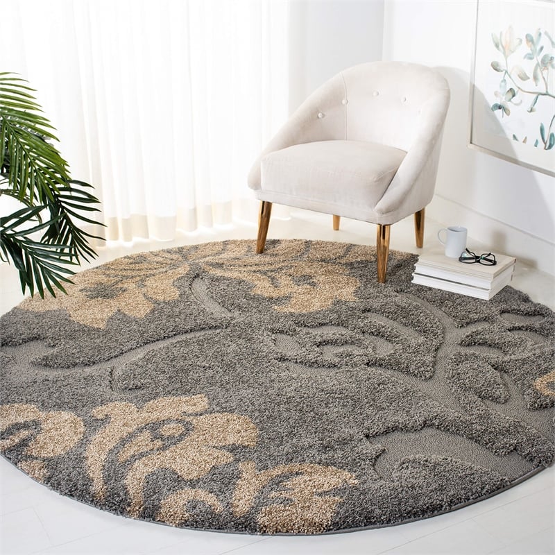 Safavieh Florida Shag 4' Round Power Loomed Rug