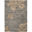 Safavieh Florida Shag 6' X 9' Power Loomed Rug in Gray and Beige