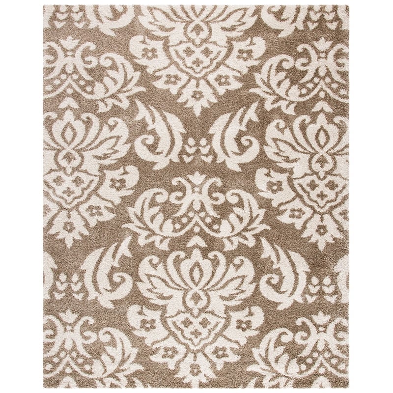 Safavieh Florida Shag 6' X 9' Power Loomed Rug in Beige and Cream