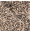 Safavieh Florida Shag 6' X 9' Power Loomed Rug in Smoke and Beige