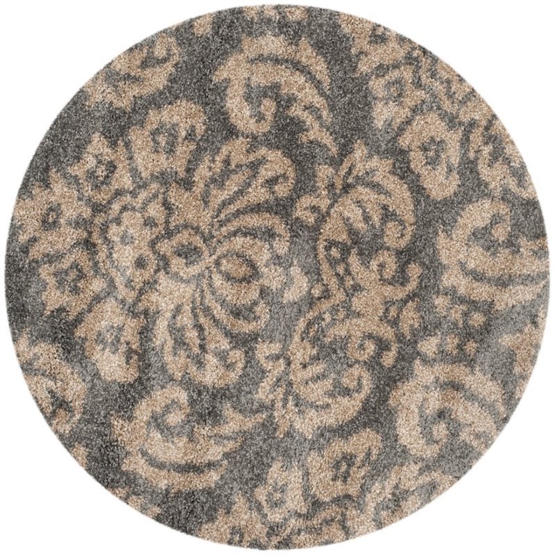 Safavieh Florida Shag 4' Round Power Loomed Rug