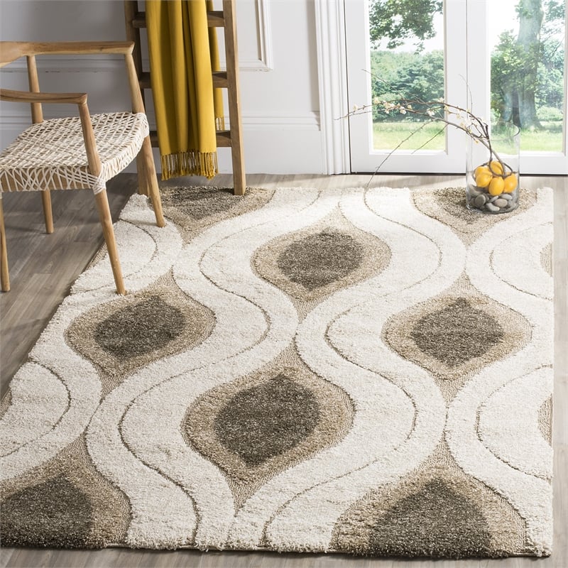 Safavieh Florida Shag 4' Square Power Loomed Rug