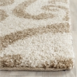 Safavieh Florida Shag 11' X 15' Power Loomed Rug in Cream and Beige