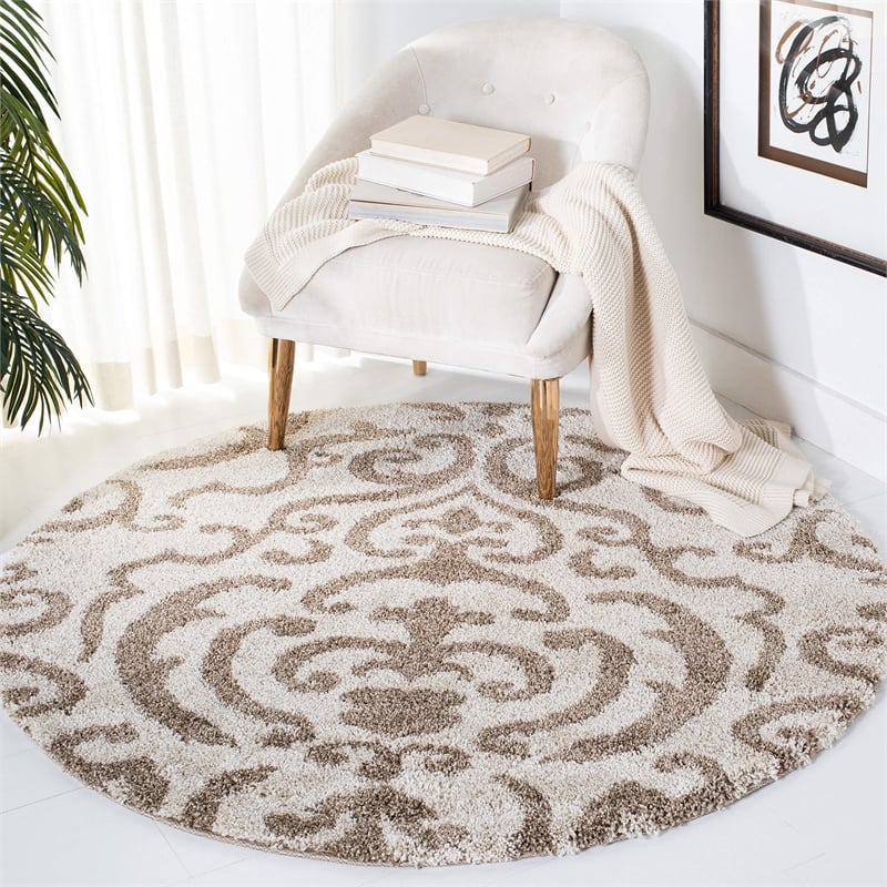 Safavieh Florida Shag 4' Round Power Loomed Rug