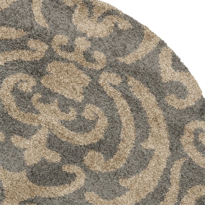 Safavieh Florida Shag 4' Round Power Loomed Rug