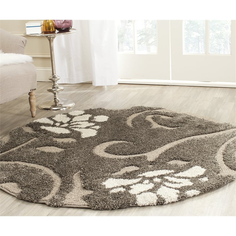 Safavieh Florida Shag 5' Round Power Loomed Rug