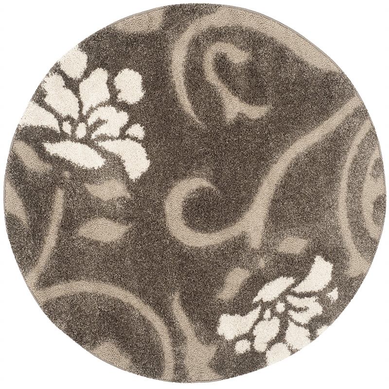 Safavieh Florida Shag 5' Round Power Loomed Rug