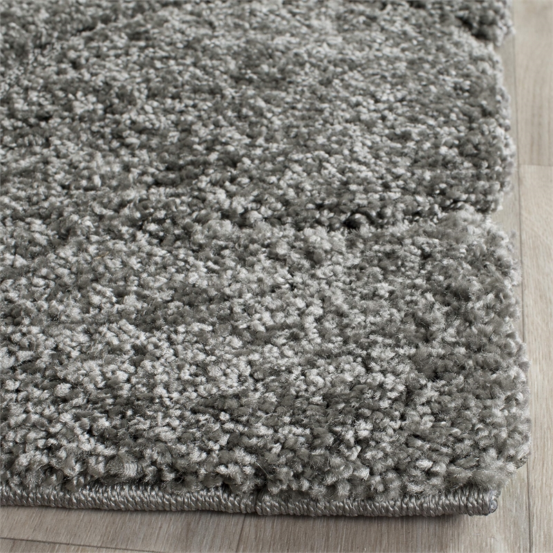 Safavieh Florida Shag 6' X 9' Power Loomed Rug in Gray and Beige