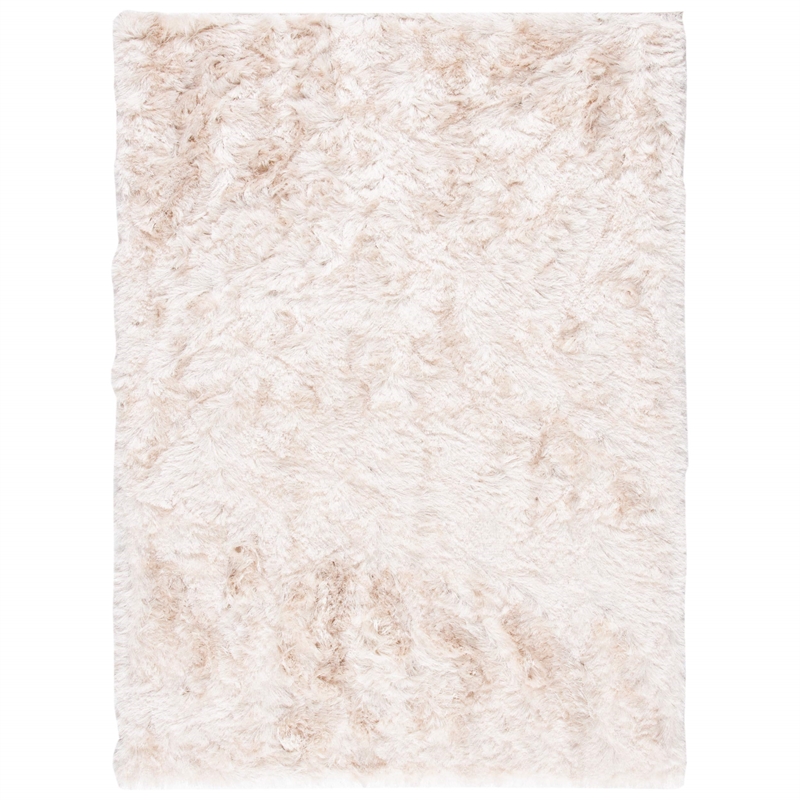 Safavieh Paris Shag 5' X 8' Hand Tufted Polyester Rug in Ivory