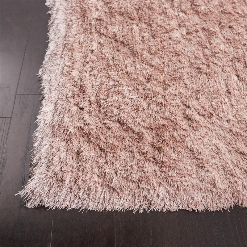 Safavieh Paris Shag 5' X 8' Hand Tufted Polyester Rug in Chocolate
