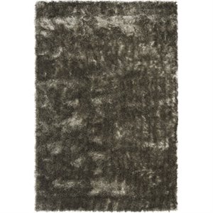 safavieh paris shag 11' x 15' hand tufted polyester rug in silver
