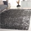 Safavieh Paris Shag 5' X 8' Hand Tufted Polyester Rug in Silver